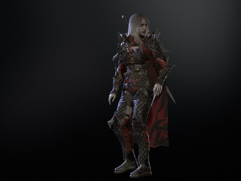 Knight Girl Model 3D