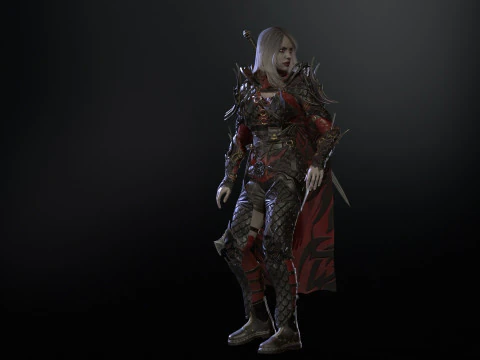 Knight Girl 3D Model