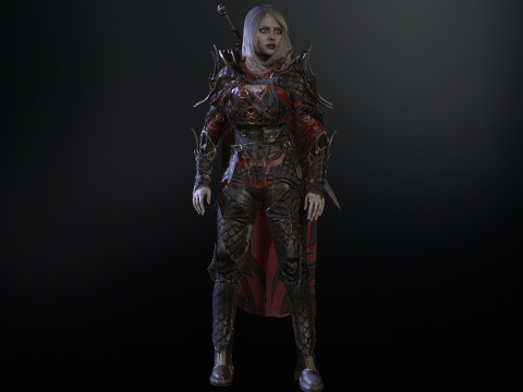 Knight Girl Model 3D