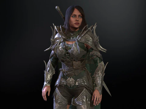 Knight Girl 3D Model