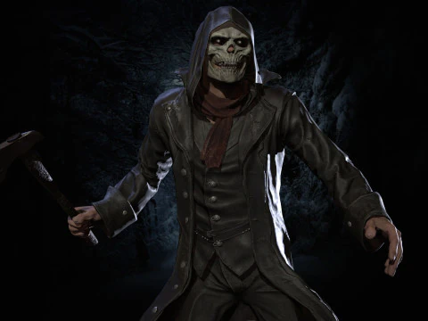 미치광이해골 3D 모델