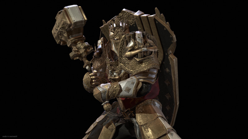 Paladin Modelo 3D .c4d .max .obj .3ds .fbx .stl .blend 