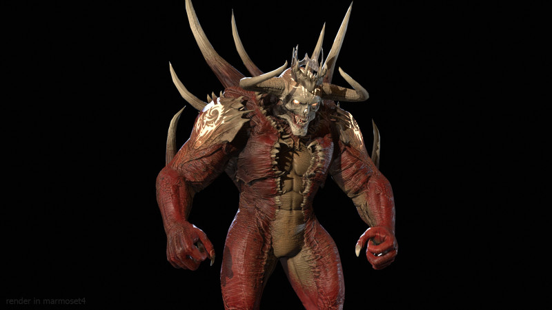 DemonBoss6 3D Модель .c4d .max .obj .3ds .fbx .stl .blend 