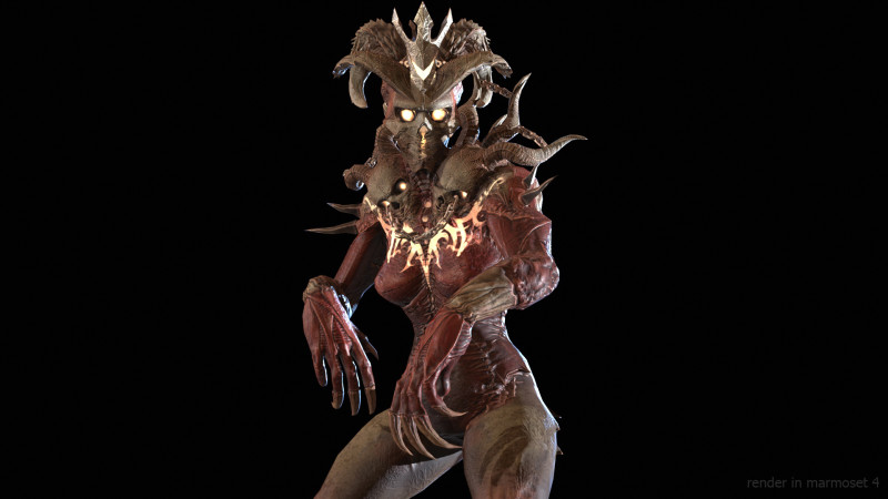 DemonBoss4 3D Модель .c4d .max .obj .3ds .fbx .stl .blend 