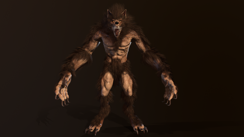 Werewolf 3D Model .c4d .max .obj .3ds .fbx .stl .blend