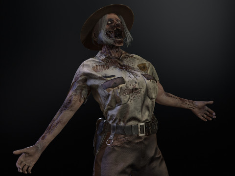 ZombieCopGirl Modelo 3D