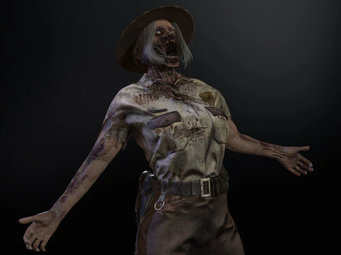 ZombiPolisKız 3D Model