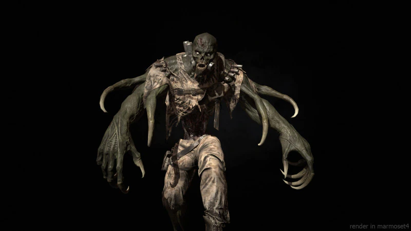 SuperZombie3 3D Model .c4d .max .obj .3ds .fbx .stl .blend 