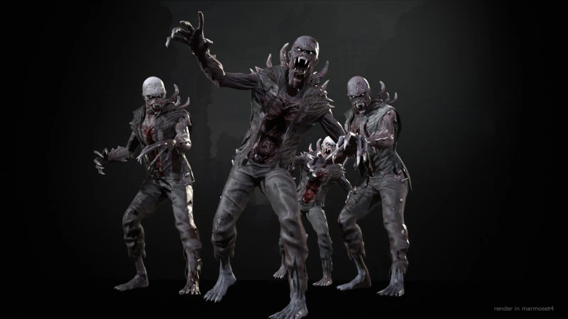 SuperZombie1 3D Model .c4d .max .obj .3ds .fbx .stl .blend 