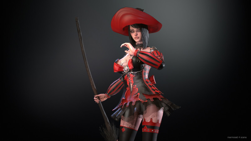 Witch1 Modelo 3D .c4d .max .obj .3ds .fbx .stl .blend 