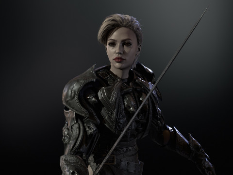 KnightGirl2 Model 3D