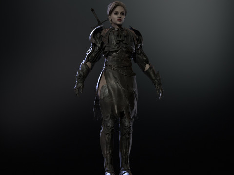 KnightGirl2 Model 3D