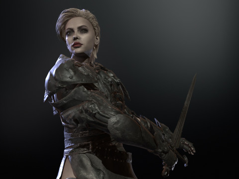 KnightGirl2 Model 3D