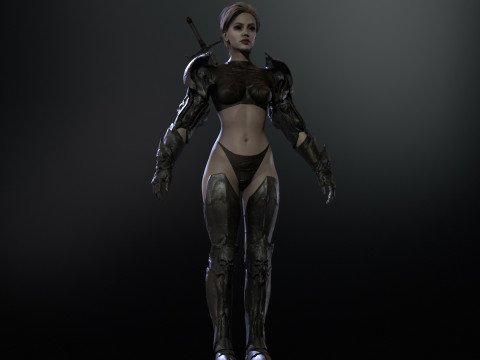 KnightGirl2 Model 3D