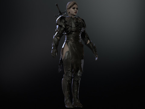 KnightGirl2 Model 3D
