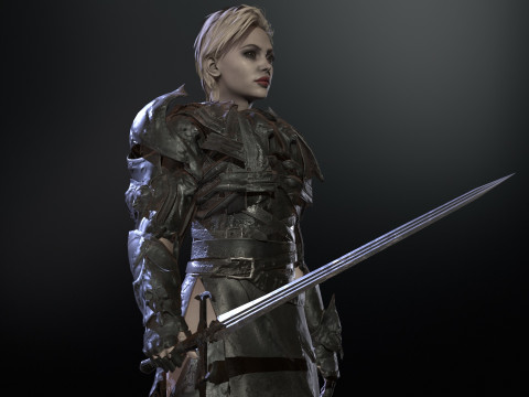 KnightGirl2 Model 3D