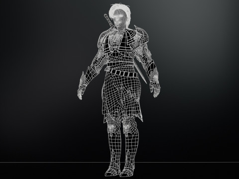 KnightGirl2 Model 3D