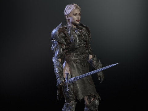 KnightGirl2 Model 3D