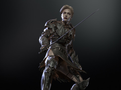 KnightGirl2 Model 3D
