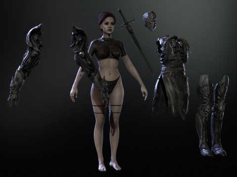 KnightGirl2 Model 3D