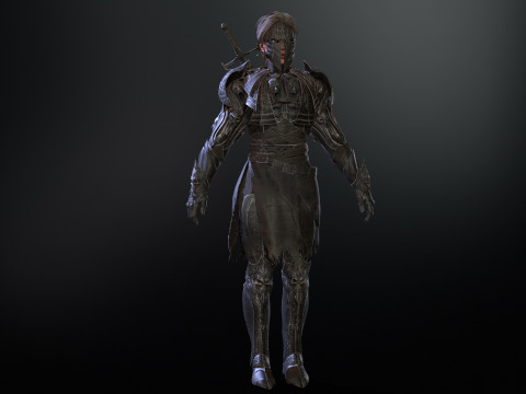 KnightGirl2 Model 3D