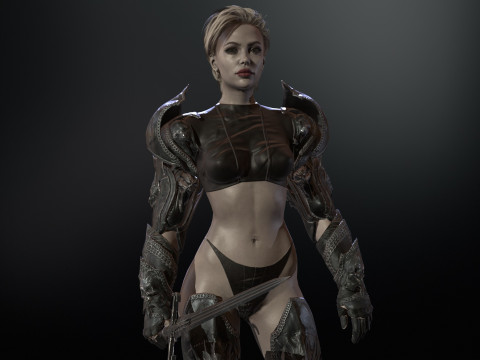 KnightGirl2 Model 3D