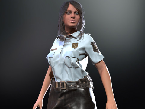 Police Woman Modelo 3D