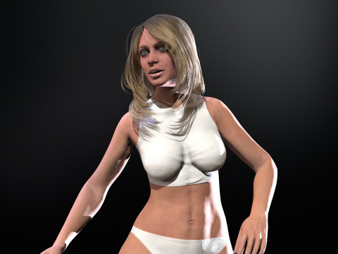 Police Woman Model 3D