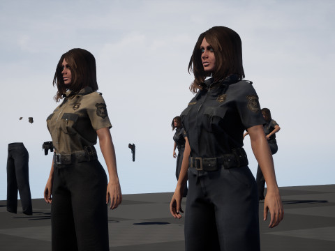 Police Woman Model 3D