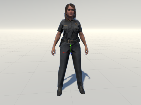 Police Woman Model 3D
