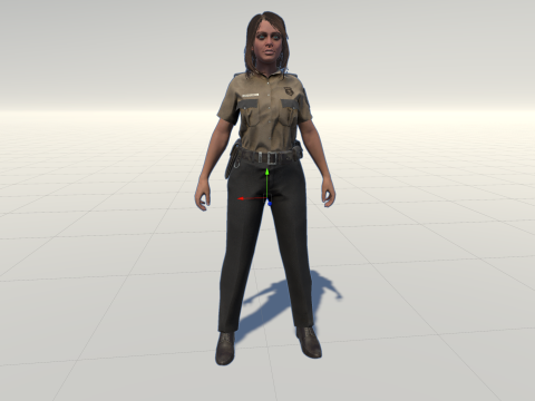 Police Woman Model 3D