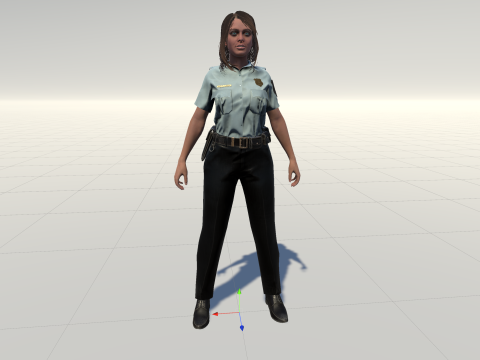 Police Woman Model 3D