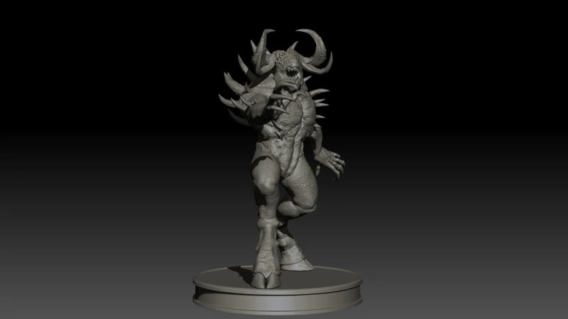 DemonBoss5 High Poly for 3d Print 3D Print Model .c4d .max .obj .3ds .fbx .stl .blend