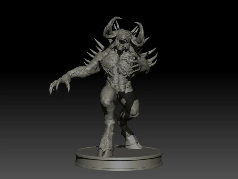 DemonBoss5 High Poly for 3d Print 3D Print Model