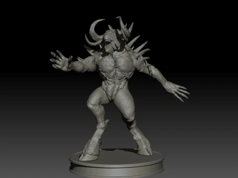 DemonBoss5 High Poly for 3d Print 3D Print Model