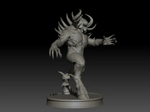 DemonBoss5 High Poly for 3d Print 3D Print Model