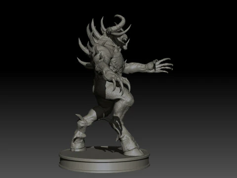DemonBoss5 High Poly for 3d Print 3D Print Model
