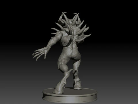 DemonBoss5 High Poly for 3d Print 3D Print Model