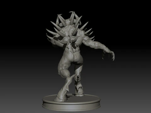 DemonBoss5 High Poly for 3d Print 3D Print Model