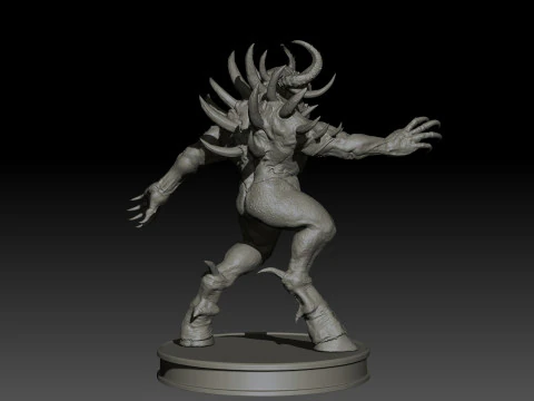 DemonBoss5 High Poly for 3d Print 3D Print Model