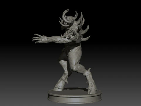 DemonBoss5 High Poly for 3d Print 3D Print Model