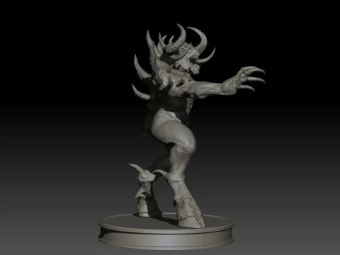 DemonBoss5 High Poly for 3d Print 3D Print Model