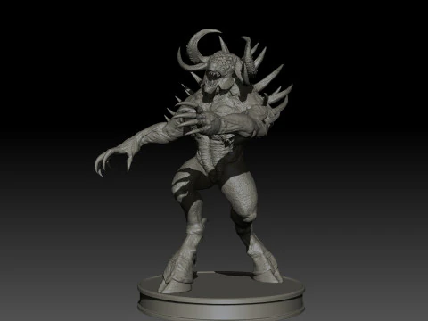 DemonBoss5 High Poly for 3d Print 3D Print Model
