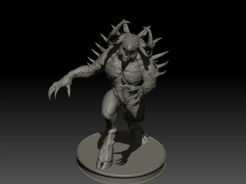 DemonBoss5 High Poly for 3d Print 3D Print Model