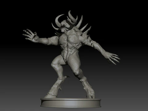 DemonBoss5 High Poly for 3d Print 3D Print Model