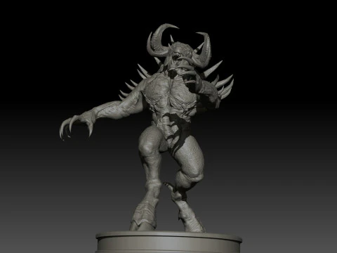 DemonBoss5 High Poly for 3d Print 3D Print Model