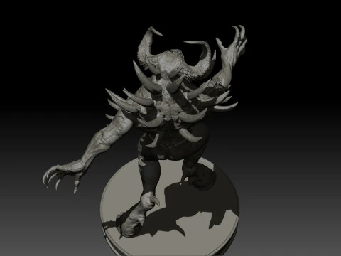 DemonBoss5 High Poly for 3d Print 3D Print Model