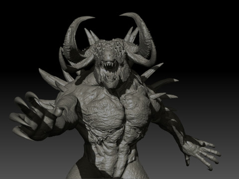 DemonBoss5 High Poly for 3d Print 3D 打印模型