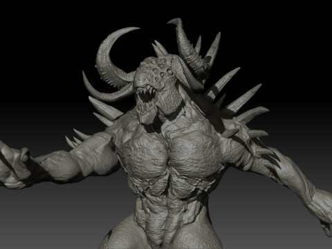DemonBoss5 High Poly for 3d Print 3D 打印模型