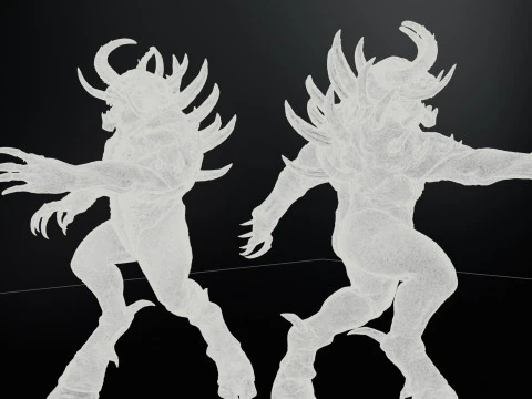 DemonBoss5 High Poly for 3d Print 3D Print Model